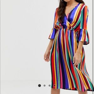 Influence flared sleeve wrap dress, size 6